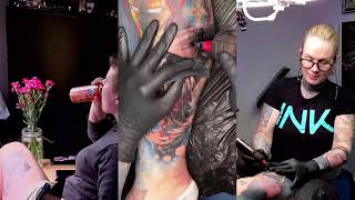 LIVE TATTOOING! Finishing the Marvel Leg Sleeve? + a Surprise Visit!!!