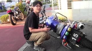 大男（進撃）も方法を知らないとバイクがうまく起こせない例