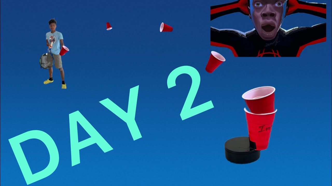 Cup Tennis TRICK SHOT!!?🎾 Day 2