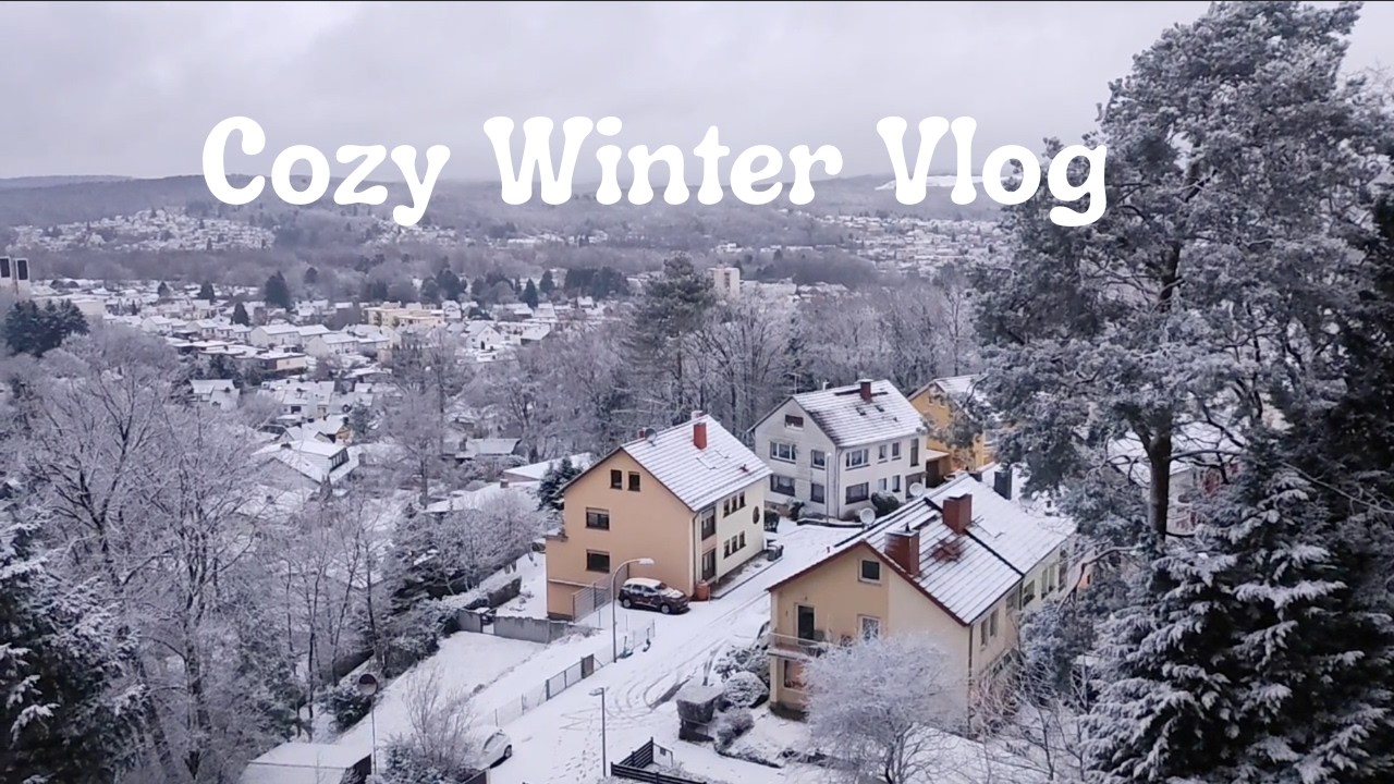 Cozy Winter Vlog ❄️ | Ice Skating in Luxembourg 🇱🇺, Snow Days in Germany | Aesthetic vlog