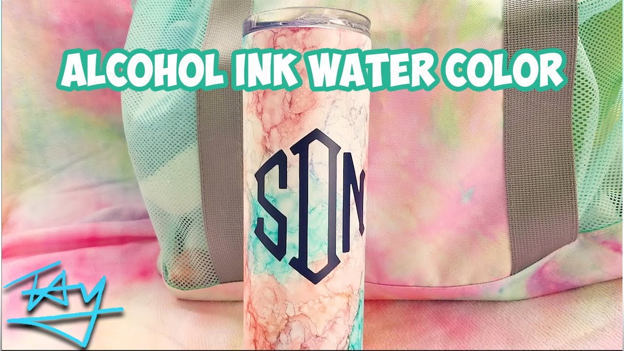 EASY Watercolor Tumbler with Alcohol Inks - YouTube