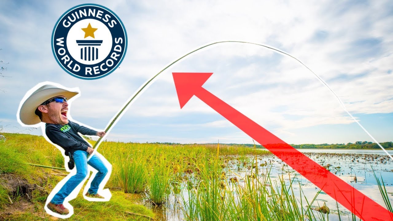 Building the WORLDS LONGEST Fishing Rod! (BIG FISH CATCH) 