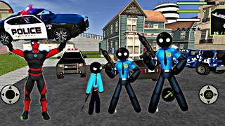 Amazing Police Stickman Rope Hero Gangster Crime -Miami City Gangster Crime Gameplay screenshot 3