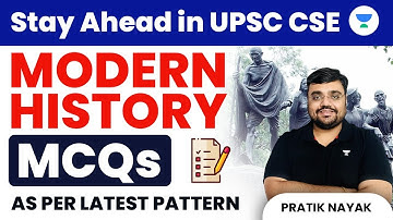 Stay Ahead in UPSC CSE | Modern History MCQs as per Latest Pattern | UPSC CSE 2024 | Pratik Nayak