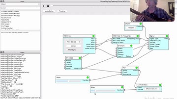 MIDI Guitar and Fugio audio synthesizer