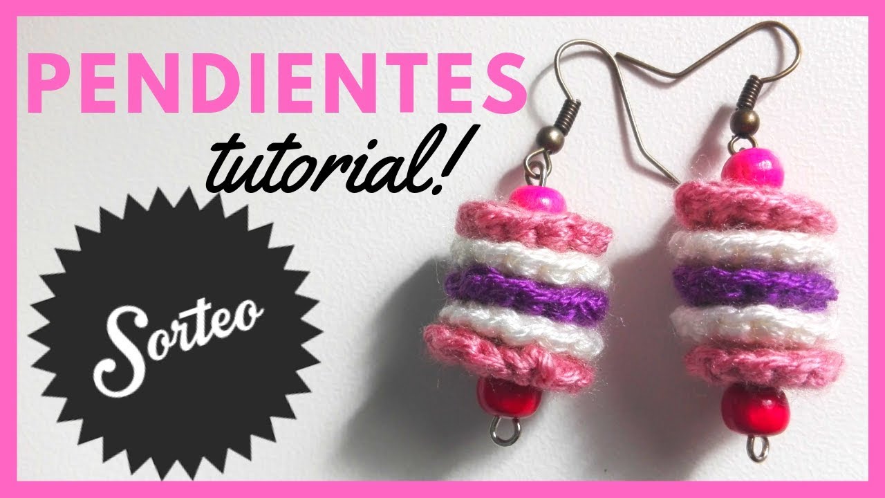 TUTORIAL: CÓMO HACER PENDIENTES DE CROCHET CON ABALORIOS PASO PASO , FÁCILES EN - YouTube