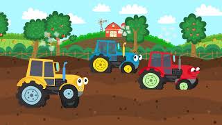 Learn Colors - Tractors Of Different Colors Song For Kids - Kote Kitty Meow-Meow