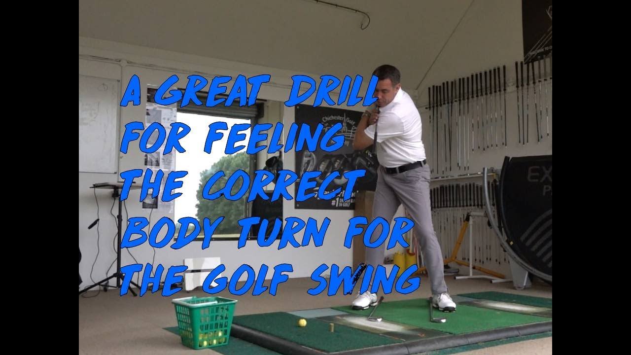 Great body turn drill for the Golf Swing YouTube