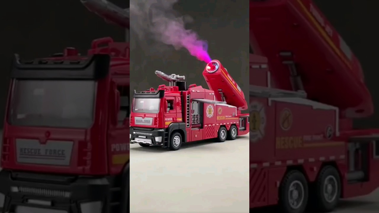 "Fire Truck Toy with Water Spray & Lights | Rescue Force Fun!"