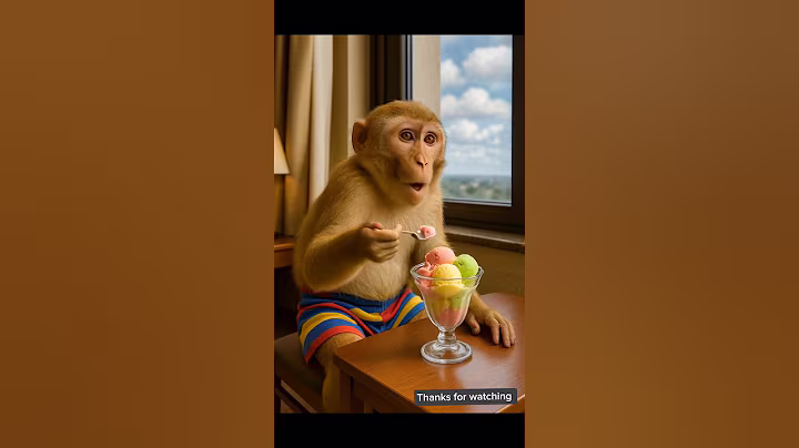 Monkey eats ants with ice cream then monkey's father takes him to hospital 😭 #ai #monkey #icecream