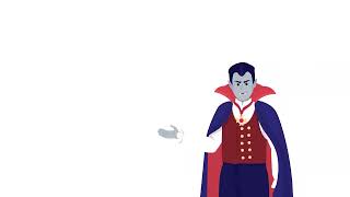 Animated isolated vampire monster
