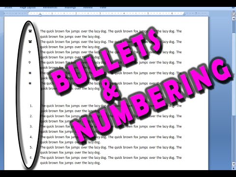 MS Word Zirna - 6 | Bullets And Numbering Hman Dan