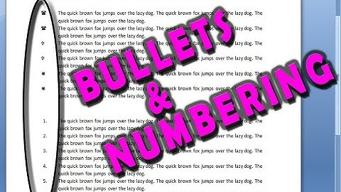 Ms Word Lesson 6 | Bullets And Numbering Hman Dan | Mizo Tawngin