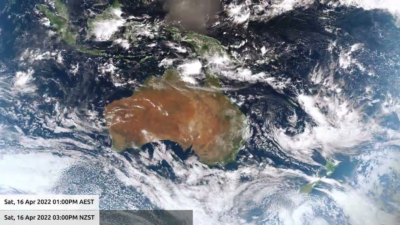 Thu-Mon, 14-18 Apr 2022, Australia and New Zealand from space, timelapse - 8K