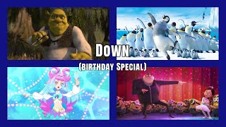 Multifandom | Down feat. Lil Wayne (AMV) (maximum birthday special)