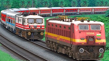 WAP4 RESCUE WAP5 LHB EXPRESS TRAIN | BUMPY RAILROAD | RAILWORKS | INDIAN TRAIN SIMULATOR GAMEPLAY