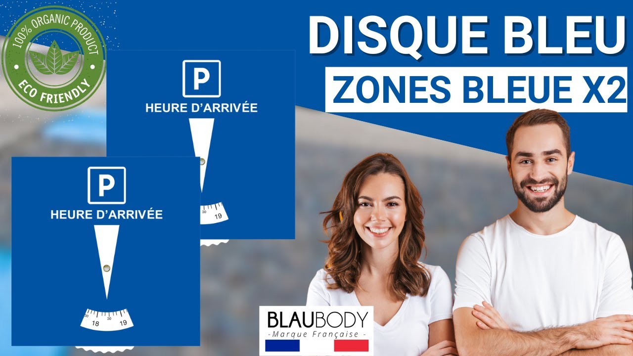  BLAUBODY Disque de Stationnement Zone Bleue X2