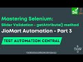 Mastering Selenium: Slider Validation - getAttribute() method | JioMart Automation - Part 3 | TAC