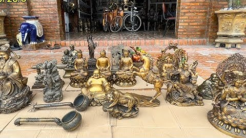 Tượng Phật Chuẩn Đề Bằng Đồng _ Phật Di Lạc Bằng Đồng _ Ngựa Đồng Xưa. Tối 28/8 #đồcổcầnthơ #đồcổ 