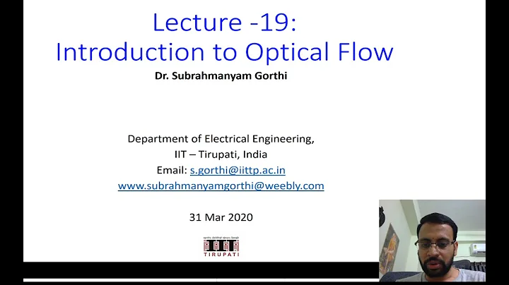 Computer Vision Lecture-2: Introduction to Optical Flow