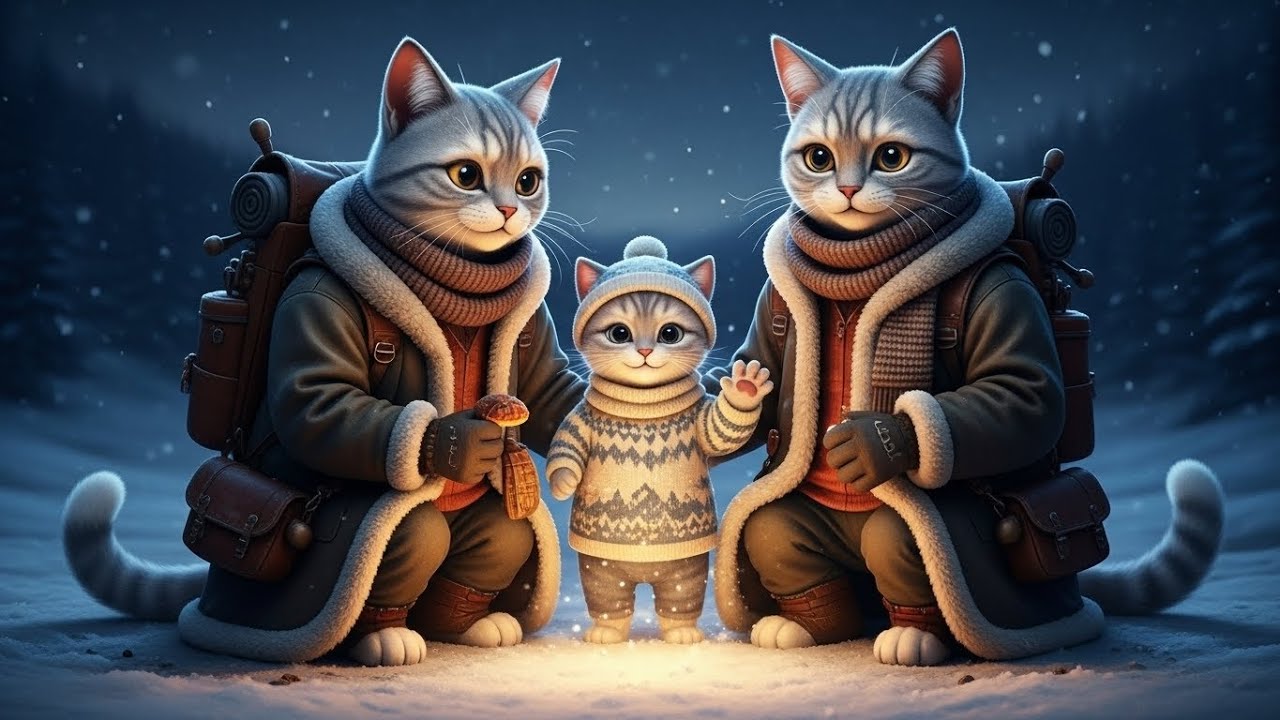 “The Snowy Cat Family ❄️ A Heartwarming Winter Story for Kids”