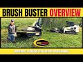 Quick attach brush buster industrial standard flow brush mower for skid steers