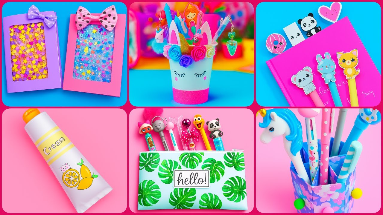 Easy DIY - Amazing School Supplies - Cute Crafts for Back To School ...