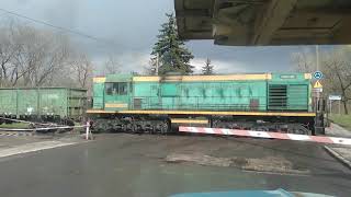 Russian train, diesel locomotive! And a man with a dangerous look!