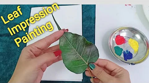 Leaf Impression Painting Tutorial / DIY Leaf Printing - Shamina's DIY