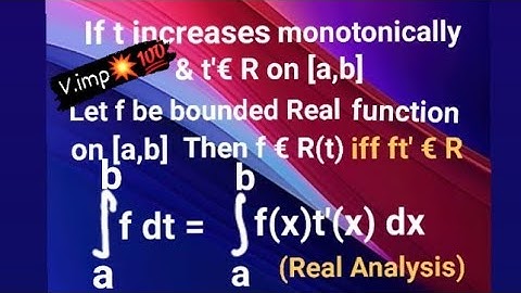 Riemann Stieltjes Integral lecture notes | Properties of Riemann Stieltjes Integral | Real Analysis