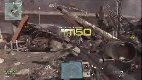MW3 Sniping with Cross-map Throwing Knife