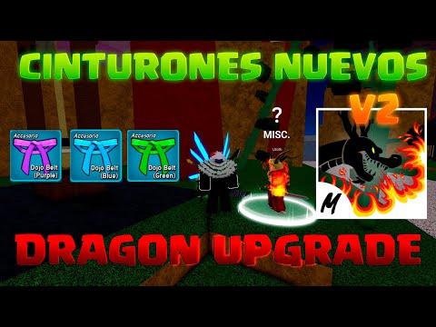 CINTURONES NUEVOS + DRAGON TALON UPGRADE V2 BLOX FRUITS UPDATE 24