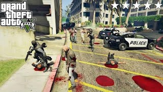 GTA 5 - Franklin, Jimmy, Michael and Trevor's Five Star Escape From VON CRASTENBURG HOTEL