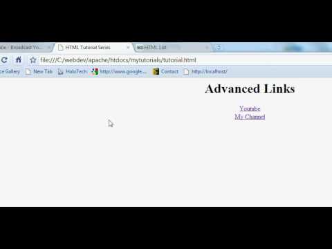 HTML Tutorial 12: Advanced Links