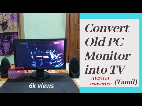 Convert a PC Monitor into TV in Tamil | AV2VGA Converter| JOHN TECH VIDEO