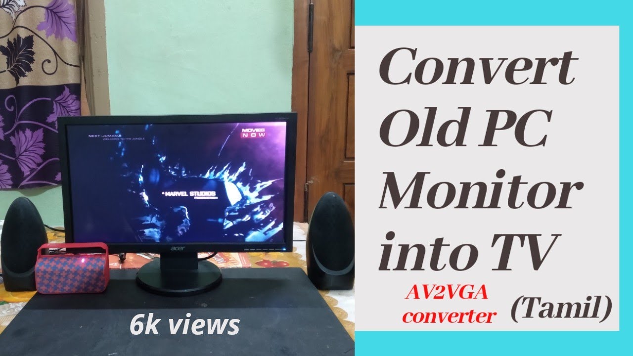 Convert a PC Monitor into TV in Tamil AV2VGA Converter JOHN TECH