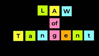 Law of Tangent