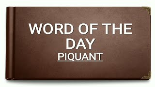 Piquant || Meaning || Synonym ||  Antonym