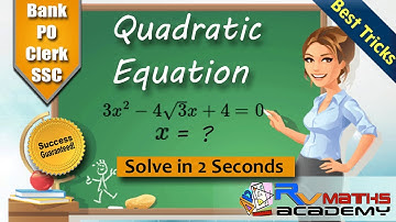 IBPS RRB PO/Clerk Maths Quadratic Equation | Square Root Type | Tricks | Shortcuts| IBPS PO Clerk