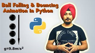 Ball Falling and Bouncing Animation In Python | Tutorial in Hindi | Insight Educator