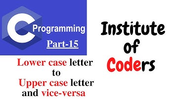 C Bangla Tutorial 15: Lower case letter to Upper case letter and vice-versa
