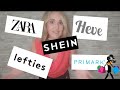 Sper mega haul invitada especial leftiesprimarkzarasheinheve haul shein  lefties primark