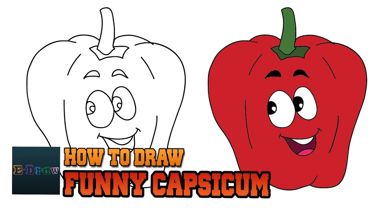 How To Draw Funny Capsicum Easy Step By Step For Kids Cartoon Capsicum how-to-draw-funny-capsicum-easy-step-by-step-for-kids-cartoon-capsicum