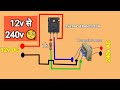 मिनी इन्वर्टर कैसे बनाएं 🤔 12v से 220v  ✅ || mini inverter banane ka tarika🔥