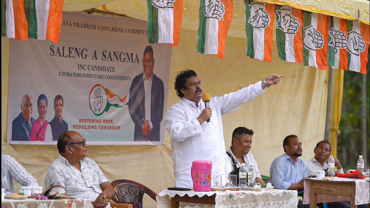 MLA Rekibuddin Ahmed from Assam campaigns for Saleng Sangma at Resubelpara.