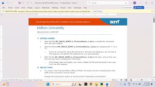 New Perspectives Word 2019 | Module 3: End of Module Project 2 Milton University Profile