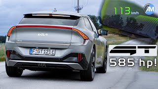 NEW! KIA EV6 GT (585hp) | 0-100 km/h Launch Control acceleration | by 