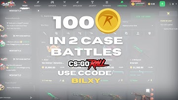 Only 2 case battles got me to 100$ in CSGOROLL
