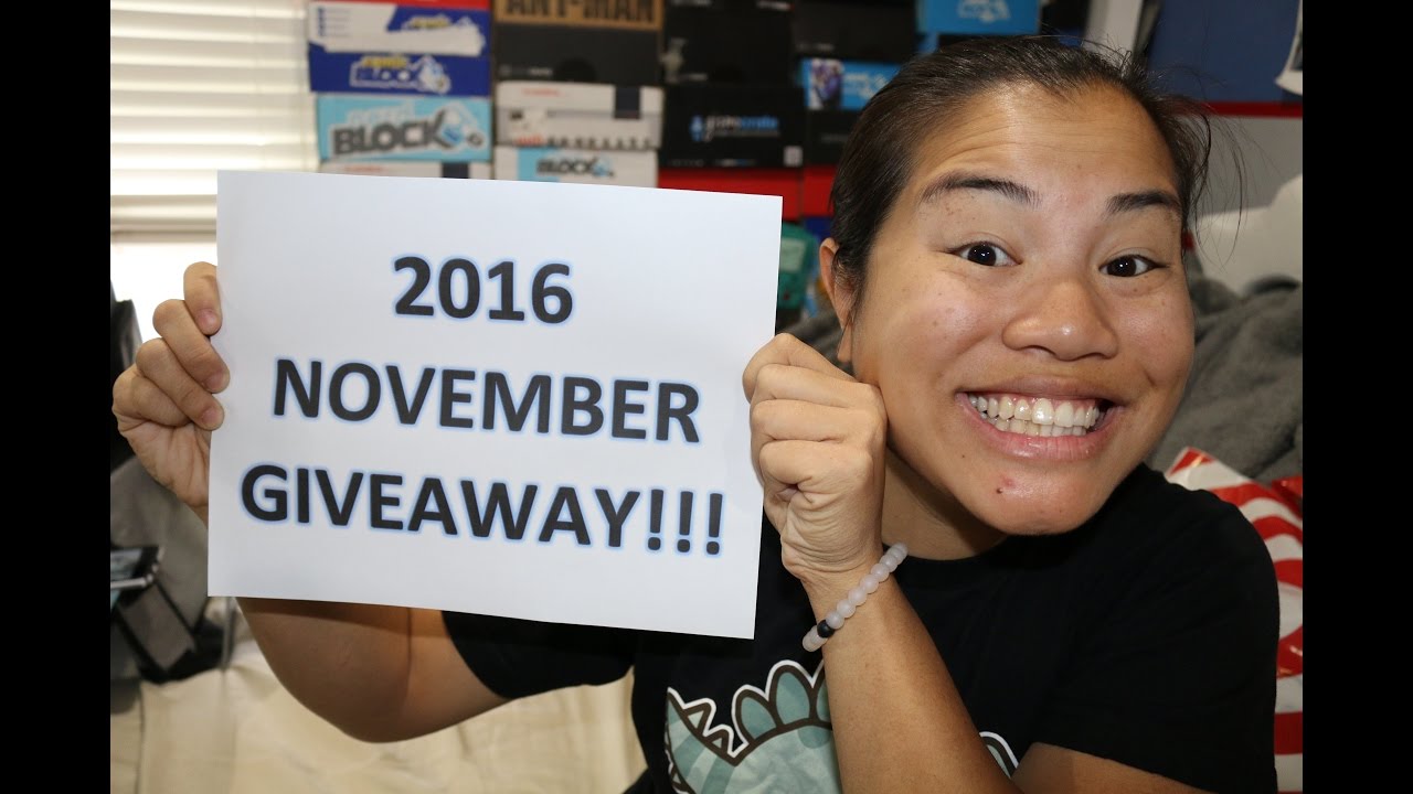 2016 November Giveaway - DEADLINE: 11/30/16 9pm PST