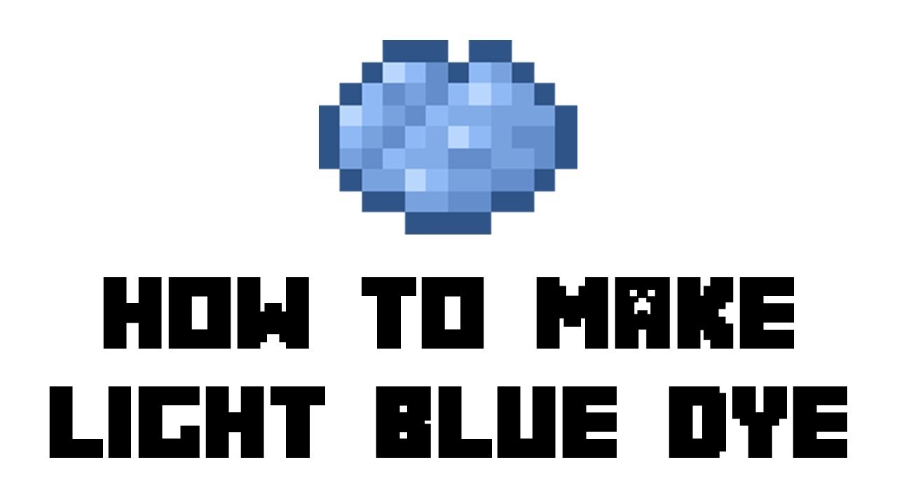 Minecraft Survival: How to Make Light Blue Dye - YouTube